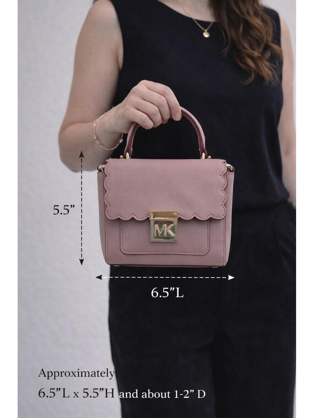 Authenticated Michael Kors Mindy Mini Pink Handbag Rare from Japan